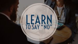 Saying No Effectively