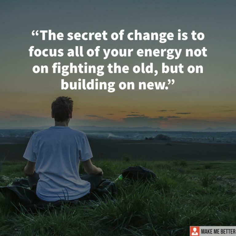 The secret of change is to focus all your energy not on fighting the old, but on building on new.