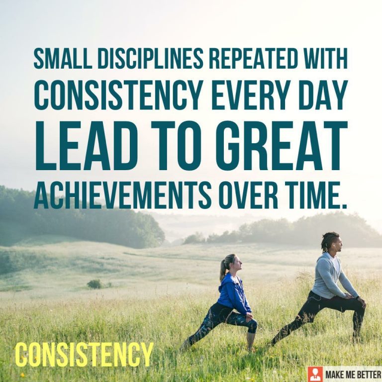 Small disciplines repeated with consistency every day lead to great achievements over time.
