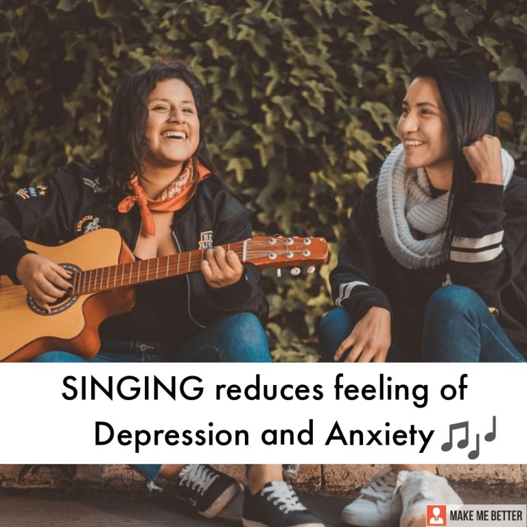 Singing reduces feeling of depression and anxiety.