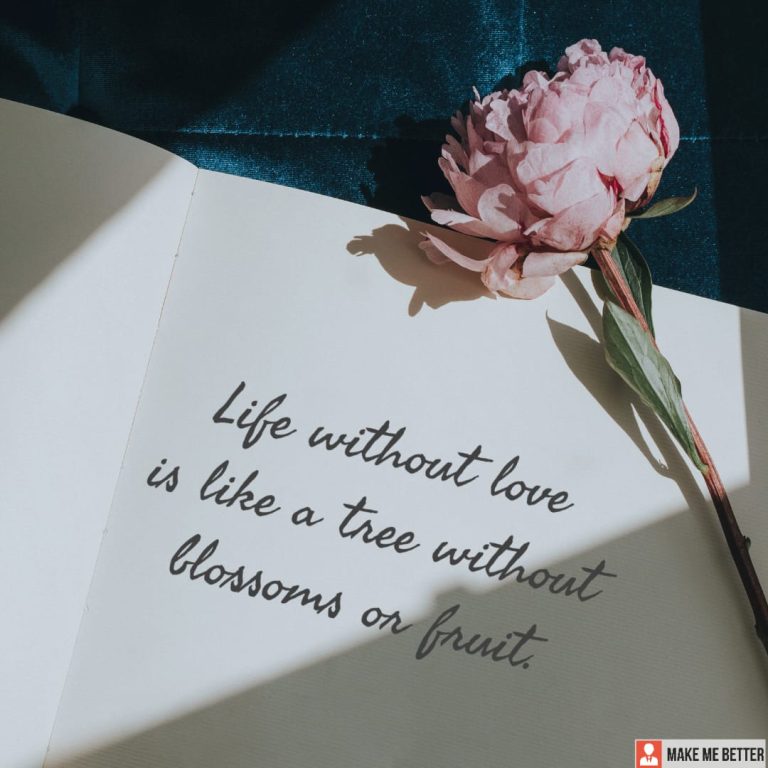 Life without love is like a tree without blossoms or fruit.