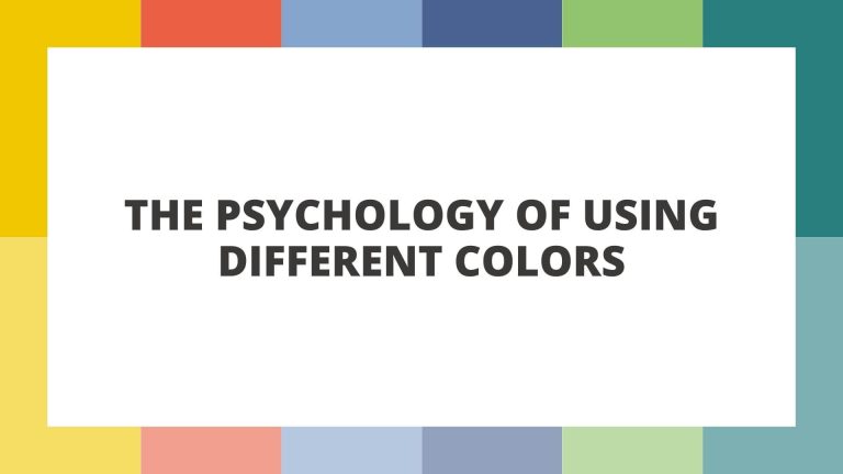 The psychology of using different colors